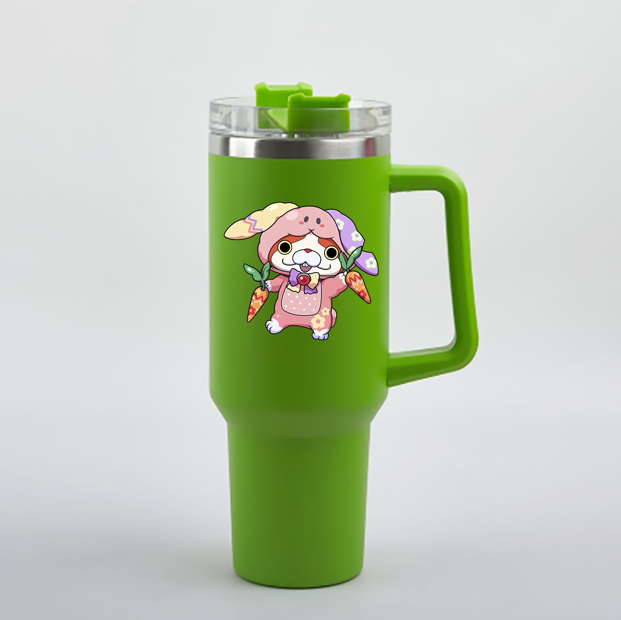 （画像用） 妖怪ウォッチ Yo-kai Watch 1200mL車用タンブラー - クリスタルステッカー（プラスチックストロー付き）